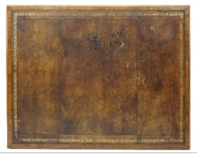 Mesa de Despacho Georgiana con sobre de piel. S. XVIII.