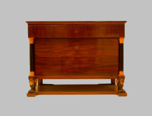 Mahogany Menorquin Empire (1799-1815) Commode with three drawers.