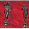 Pareja Figuritas de Bronce: Dos Soldados Palaciegos. Francia, 1830. Fdo.: E. Guillemin