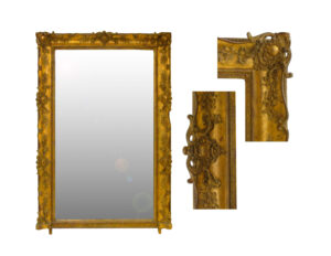 French carved gilt wood Mirror. XIX Century