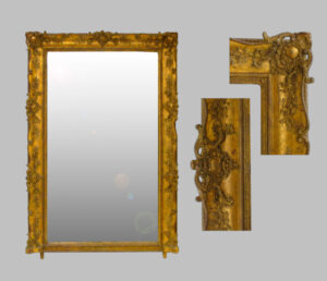 French carved gilt wood Mirror. XIX Century