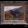 Óleo sobre tela: Perro con ovejas. John Sargent Noble, 1848 -1896