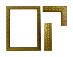 Marco tallado oro fino Italiano. S. XVII