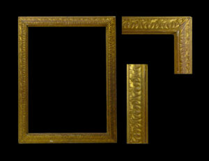 Marco tallado oro fino Italiano. S. XVII