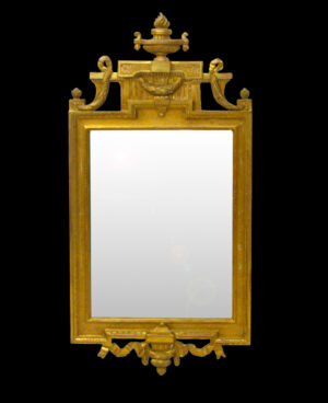 Fine gold gilded carved Mirror. Swedish. Signed and sealed, dated 1779 Fyrwald Carl Gustaf, 1774-1816