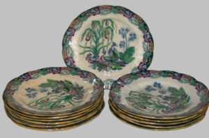 Doce Platos de Porcelana Inglesa
