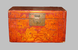 Caja China de Papier Maché - Siglo XVIII