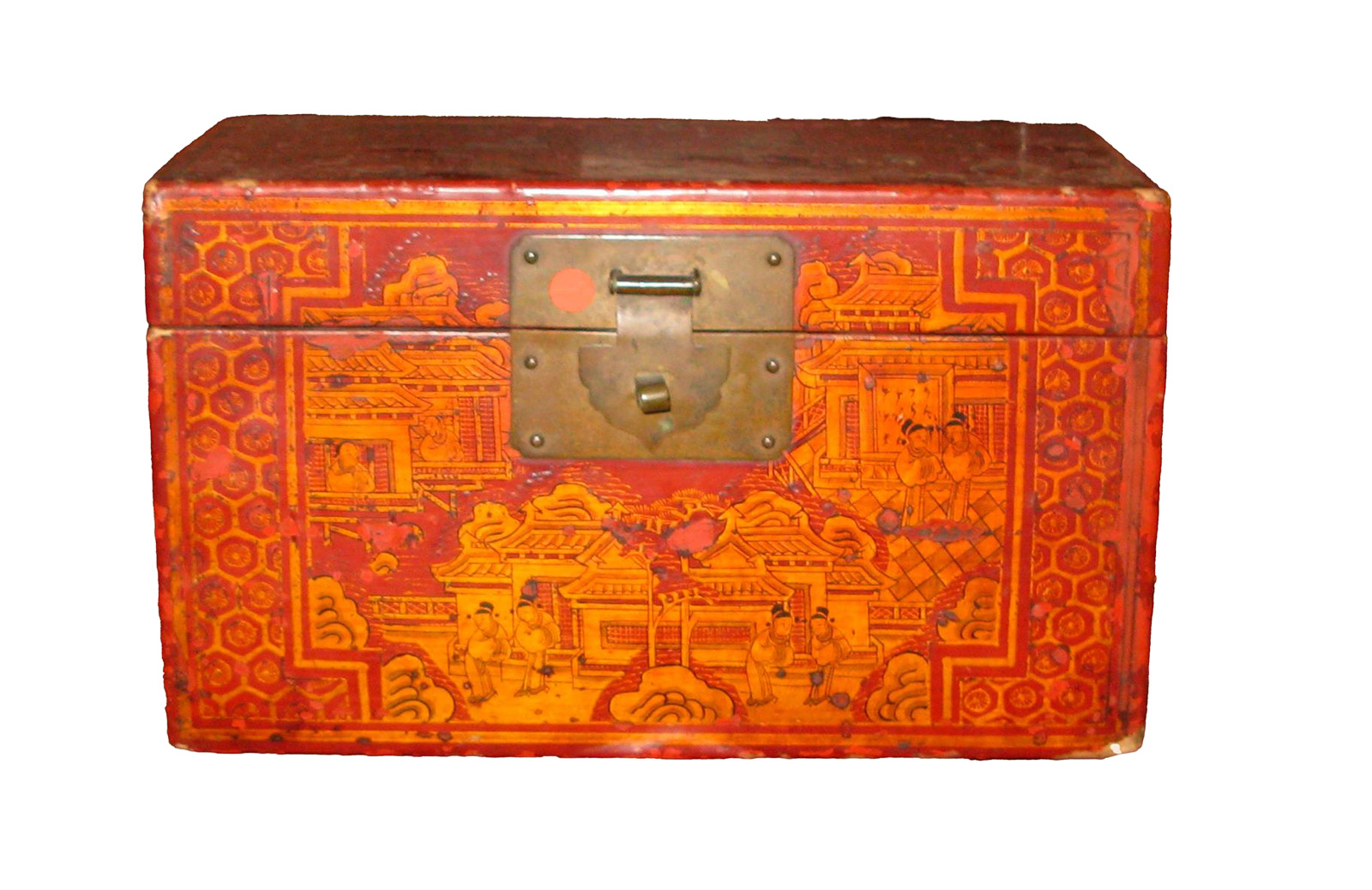 Caja China de Papier Maché - Siglo XVIII