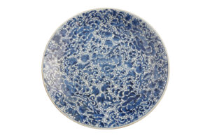 Бело-голубая китайская керамическая тарелка, украшенная цветами KANGXI, ffs China, S. XVII