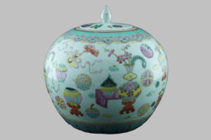 Керамический тибор, Фамиль Роуз. Китай, C. 1730