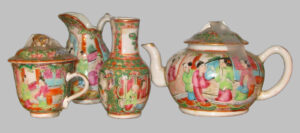 Juego Té de Porcelana Cantón