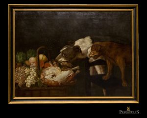 Óleo sobre tela: Naturaleza muerta. Flamenco, S. XVII. Jan Fyt, Frans Snyders, Paul de Vos