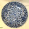 Plato de cerámica China blanca y azul, decorado con flores KANGXI, ffs China, S. XVII