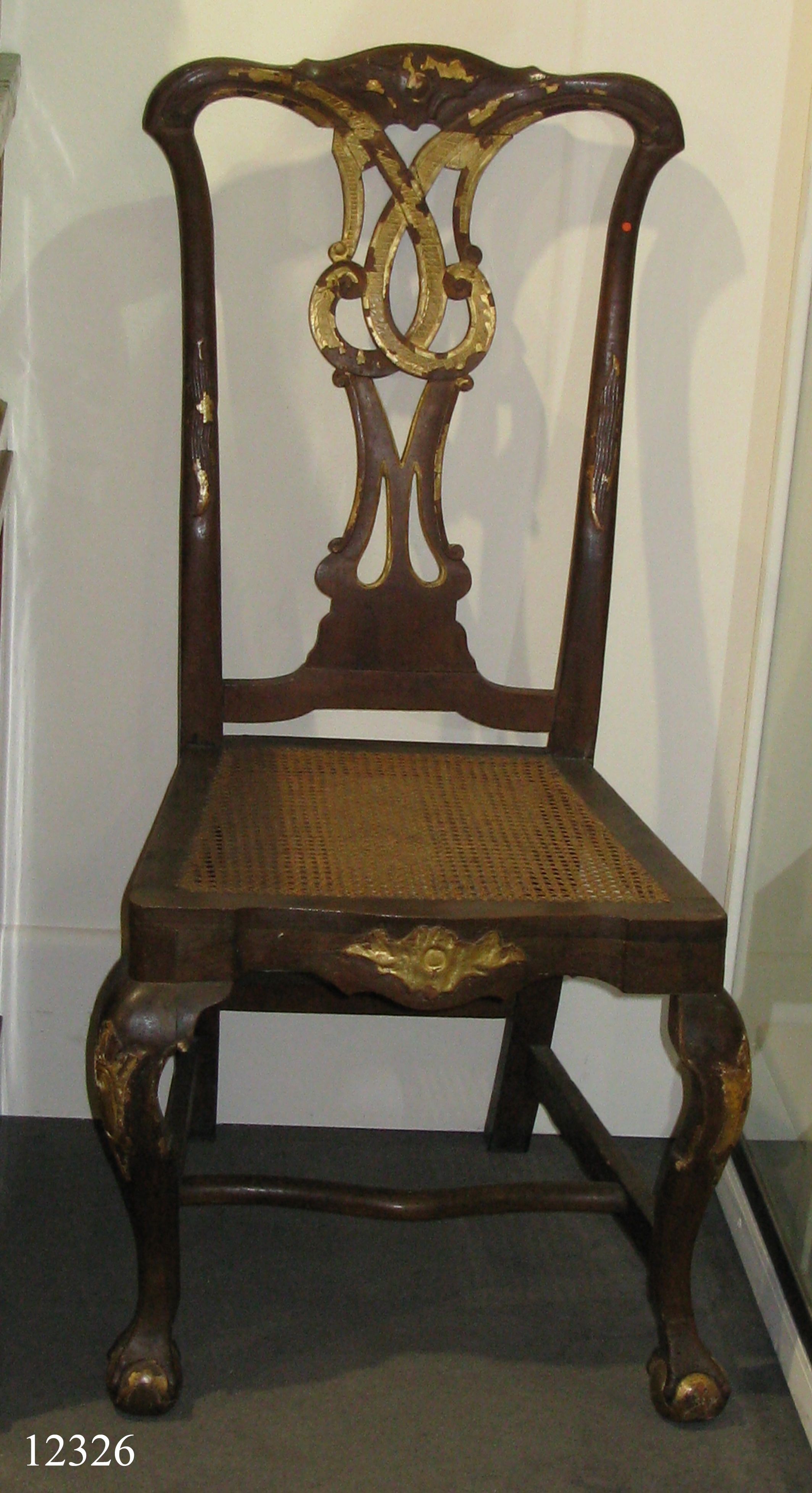 Chippendale Walnut Chair Walnut Backed Carving And Fine Gold