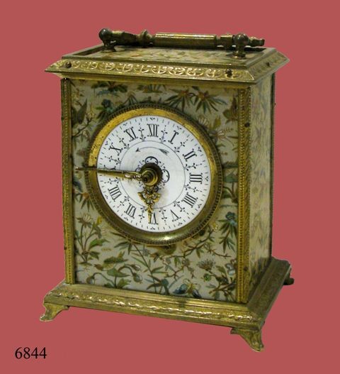 Reloj Carruaje " M. Fraisse Grand Prix de l'Horlogerie, 1878", con aplicaciones de bronce, despertador y números romanos