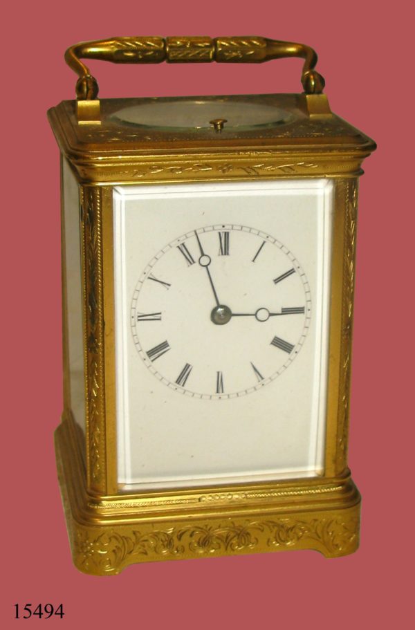 Reloj de sobremesa "Carriage Clock", maquinaría París. Francia, S. XIX