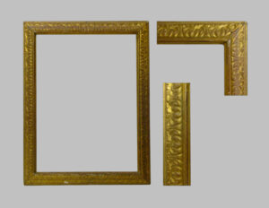 Marco tallado oro fino Italiano. S. XVII