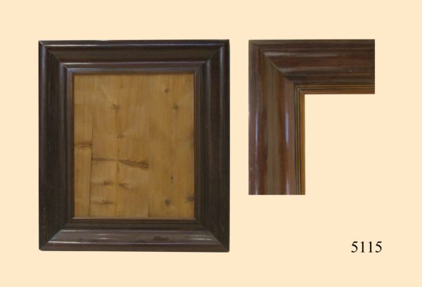 Pareja de Marcos de caoba abombados con dos tiras de limoncillo