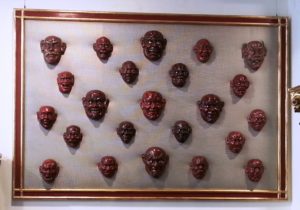 Máscaras Japonesas con ojos de cristal y pelo natural S. XVIII