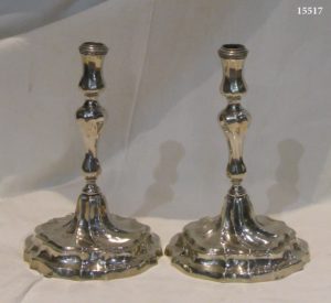 Pareja Candeleros de plata de Ley. Mallorca, S. XVIII