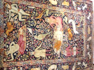 Alfombra Isfahan S. XVIII : Medidas: 223 X 131 cm.