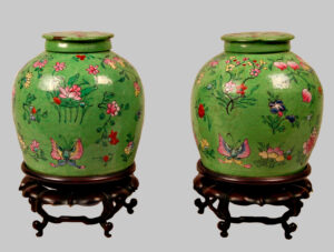 Pair of Porcelain Tibores