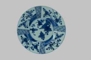Cuatro Platos de Porcelana Cantón
