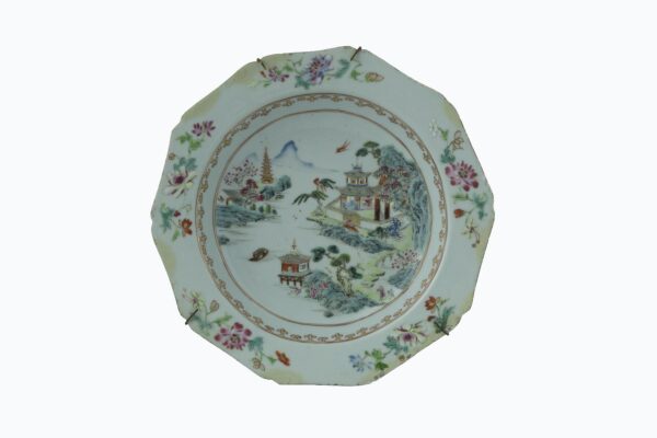 Pareja Platos de Porcelana "Compañía de Indias"