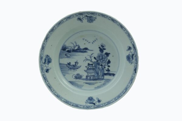 Pareja Platos de Porcelana Cantón
