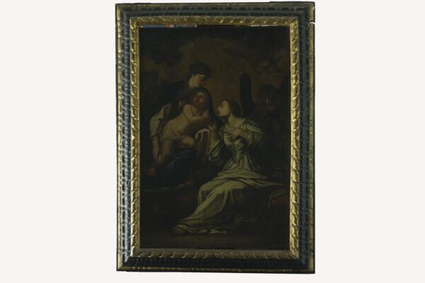 Óleo sobre Tela: Virgen con Niño