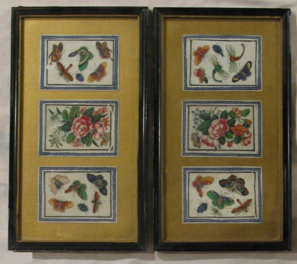 Pareja Cuadros con pinturas chinas