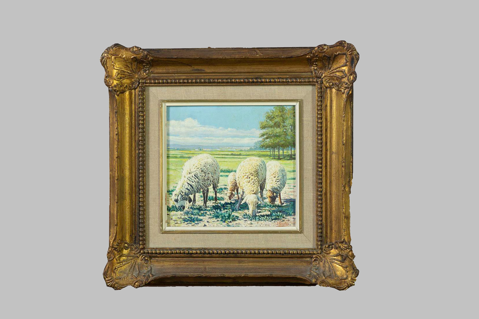 Óleo Tela sobre Tabla de Joaquín Pallarés (1853 - 1935)
