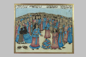 Nine Oriental Paintings on Canvas