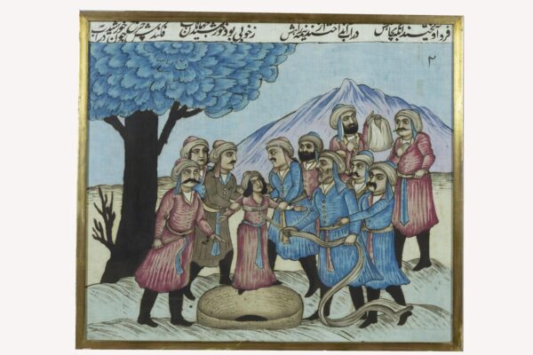 Nine Oriental Paintings on Canvas - Image 9