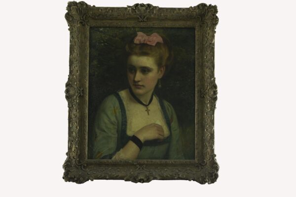 Óleo sobre Tela: Retrato Mujer