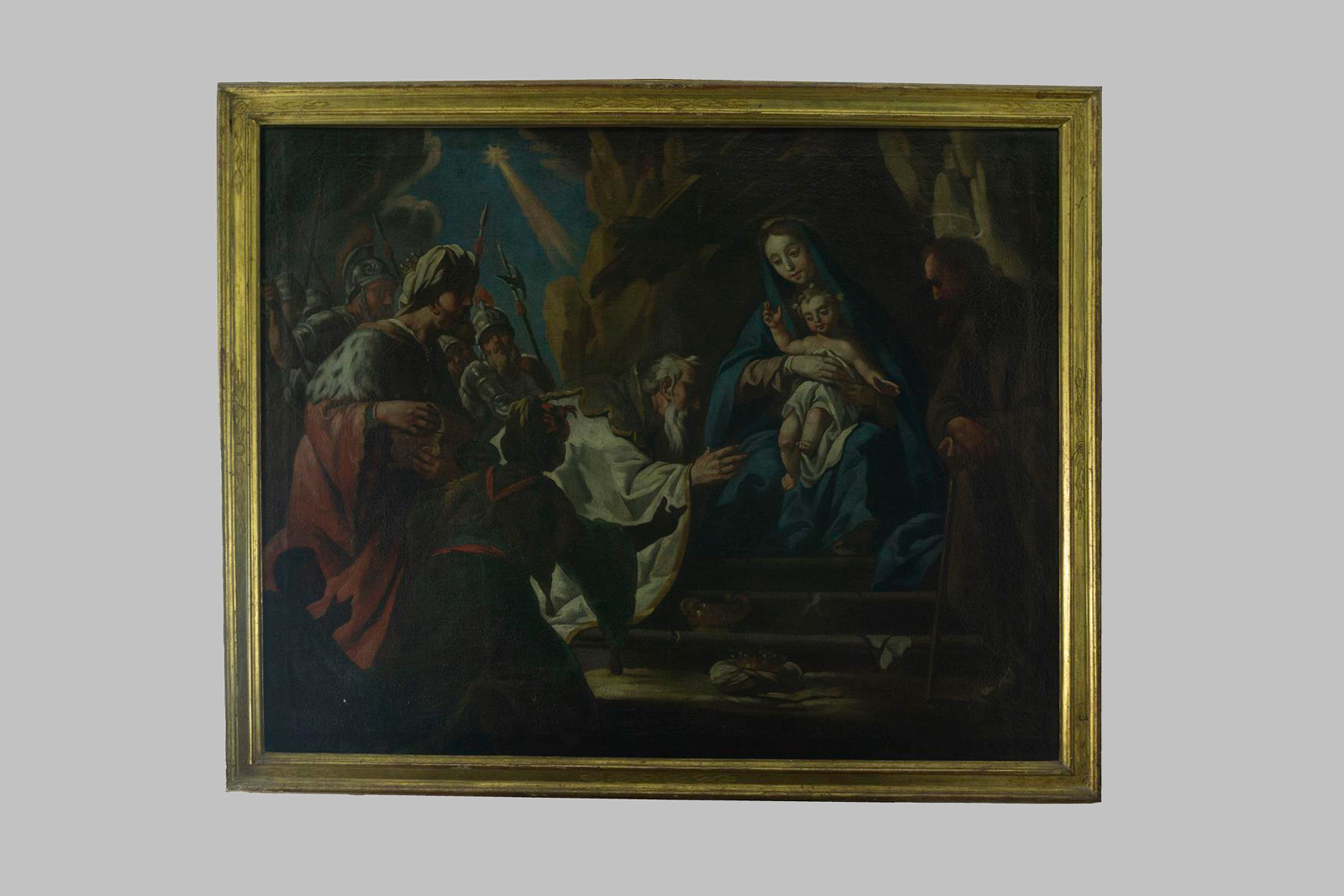Óleo sobre Tela: La Adoración de los Reyes