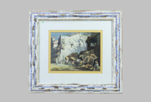 Acuarela original de G. D. Paul Raj (1914 - 1979)