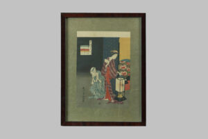 Grabado Japonés Iluminado de Eiri Koishikawa