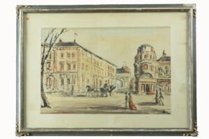 Watercolor by Arturo Souto (1902 - 1964)