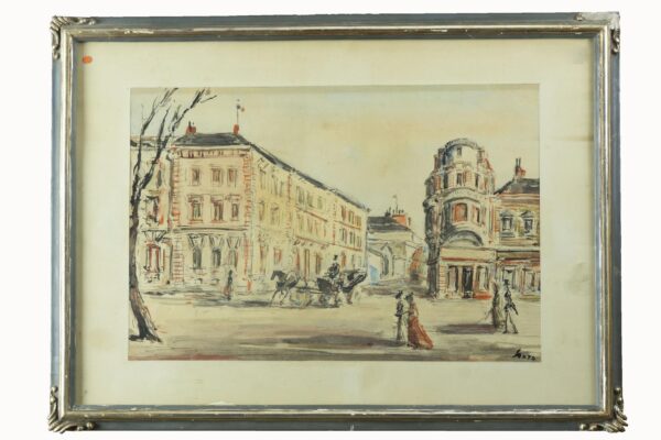 Watercolor by Arturo Souto (1902 - 1964)