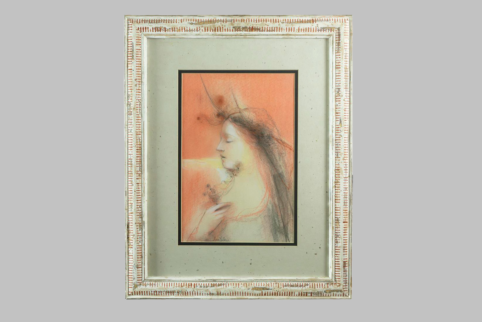 Pintura al Pastel de Miguel Roca Fuster (1942 - 2006)