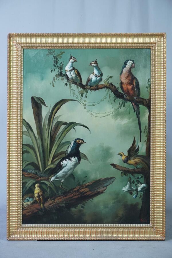 Oil on Canvas: Birds - Image 2