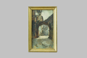 Oil on Panel: Village