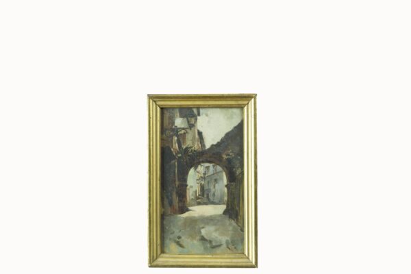 Oil on Panel: Village