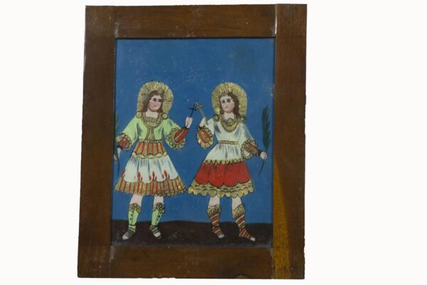 Painted glass: Religious motif