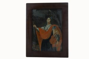 Painted glass: Religious motif