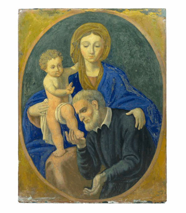Virgen con el Niño y donante arrodillado - Siglo XVIII