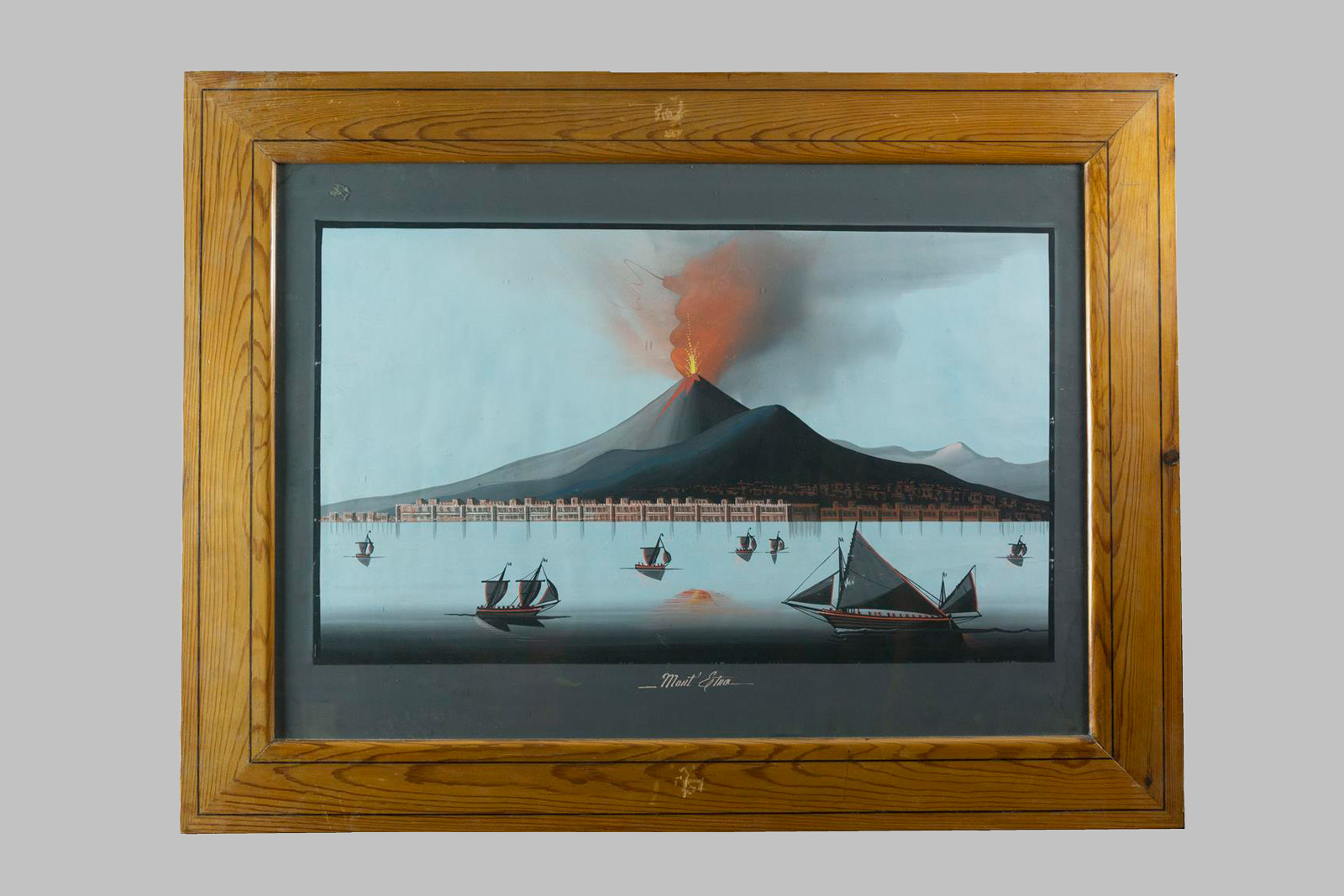 Pareja Gouaches: Volcán Etna - Imagen 2