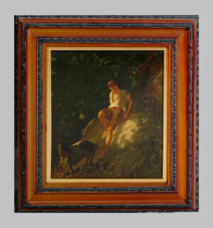 Óleo sobre Tabla: Paisaje Campestre
