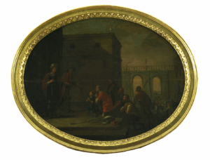 Flemish Painting on Oval Board